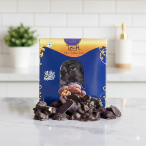 Premium Kashmiri Almond Chocolate | Rich Dark Chocolate Coated Dry Fruit Bites | Natural Handcrafted Sweet Treat | No Artificial Preservatives