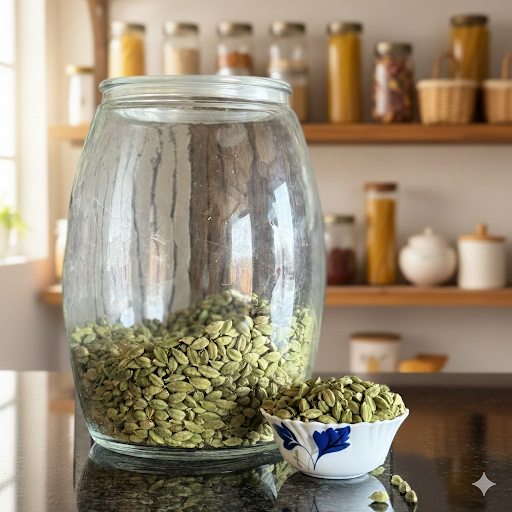 Premium Kashmiri Green Cardamom (Ilaichi) | Large Bold Aromatic Pods | Queen of Spices | Natural Digestive Aid | Intense Fragrance | GI-Certified Origin