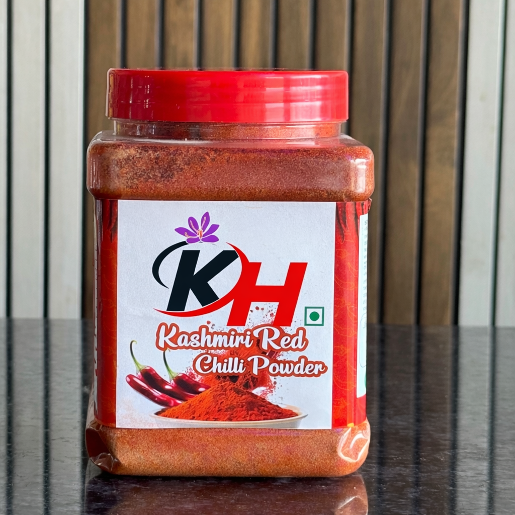 Authentic Kashmiri Chilli Powder | Deep Red Color with Mild Heat | Stone-Ground Premium Kashmiri Mirch | No Artificial Color | Essential Spice for Indian Cuisine