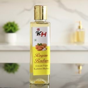 Pure Kashmiri Rogan Badam (Sweet Almond) Oil | Cold-Pressed Vitamin E-Rich Hair & Skin Nourisher | Traditional Ayurvedic Massage Oil | Lightweight & Non-Greasy