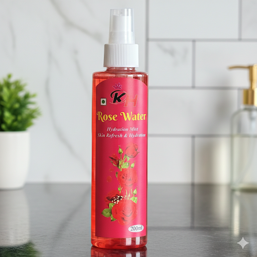 Pure Kashmiri Damask Rose Water 200ml | Steam-Distilled Natural Skin Toner & Face Mist | pH-Balancing Anti-Inflammatory | Alcohol-Free | Culinary & Skincare Grade