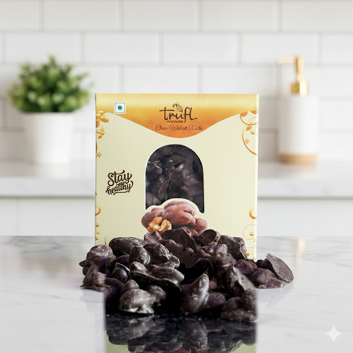 Premium Kashmiri Walnut Chocolate | Omega-3 Rich Walnut Kernels in Rich Smooth Chocolate | Brain-Healthy Indulgent Treat | No Artificial Preservatives | Natural Handcrafted Sweet