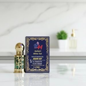 Exquisite White Oud Attar (Itr) 20ml | Alcohol-Free Creamy Light Contemporary Oud | Unisex Luxury Natural Perfume Oil | Long-Lasting Soft Woody Fragrance | Premium Gift